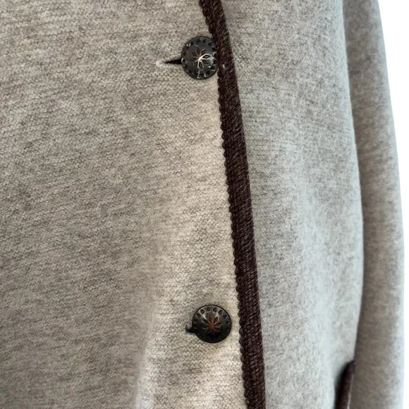 Vintage L.L. Bean beige wool button down coat M - Picture 8 of 14